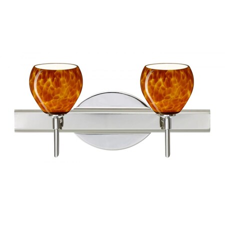 Besa Lighting Besa Wall Tay Tay Chrome Amber Cloud 2x40W G9 2SW-560518-CR